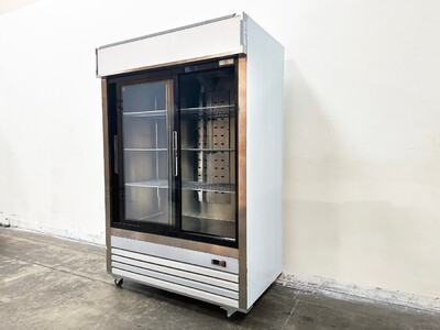 NSF 54 inches Two Slide glass Door Refrigerator AKRG-13781