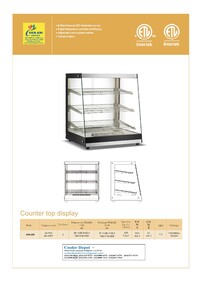 NSF chip Warmer Countertop Display Cabinet ShowCase HW-205