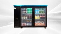 NSF 48 ins Beer Black Glass Door Back Bar Cooler case CBB48H