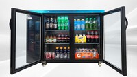NSF 48 ins Beer Black Glass Door Back Bar Cooler case CBB48H