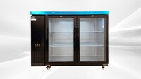 NSF 48 ins Beer Black Glass Door Back Bar Cooler case CBB48H