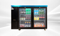 NSF 48 ins Beer Black Glass Door Back Bar Cooler case CBB48H