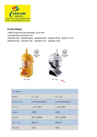 Shaved Ice Machine with Cover only 110v ETC-118