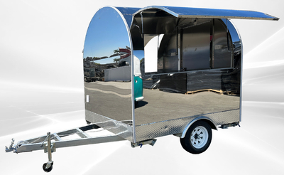 65 in Food Vending Trailer Mobile Concession Both windows FT42
