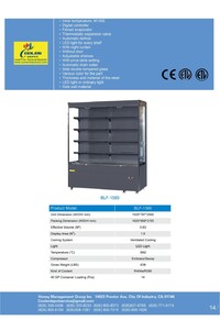 NSF 60 ins open air display case refrigerator 110v BLF1580
