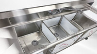 Portable sink 3 compartment 90 ins Hand wash Station PO90-3