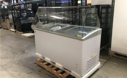 NSF 60 ins Gelato Dipping Cabinet Freezer SD551S with glass