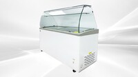 NSF 60 ins Gelato Dipping Cabinet Freezer SD551S with glass
