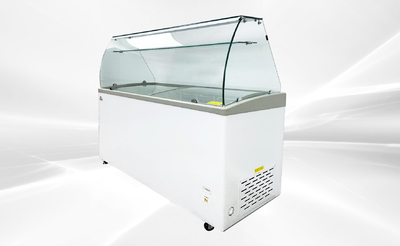 NSF 60 ins Gelato Dipping Cabinet Freezer SD551S with glass