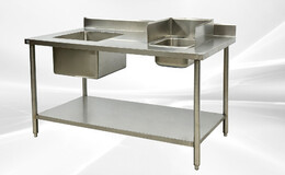 30 inches custom stainless steel sink work table  per foot UCS30
