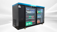 NSF 60 ins Beer Black Glass Door Back Bar Cooler case CBB60H