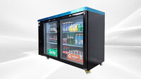NSF 60 ins Beer Black Glass Door Back Bar Cooler case CBB60H