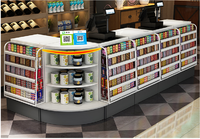 Combination cashier counter one shape U