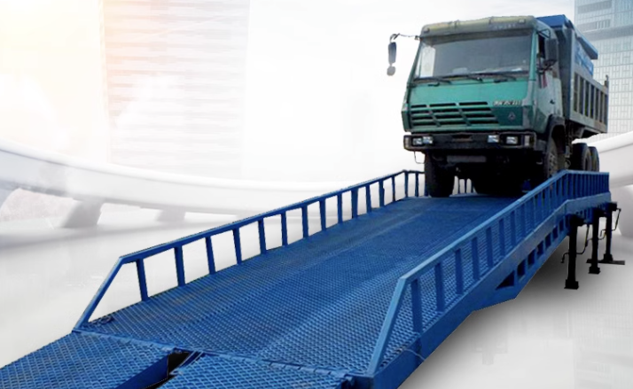 Steel Portable Yard Ramp Trailer loading Dock 22000 Lbs Capacity