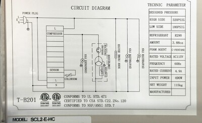 NSF ETL Sandwich Prep Table 48 ins SCL2-E-HC