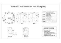 Clearance NSF Walk-In freezer room W10-D10-H8