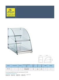 Pastry Tray Bakery Display Case with Rear Door RTZ-70L