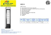 NSF 155L Commercial Slim Line Upright Cooler Refrigerator GDC-8