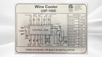 NSF 150-200 Bottles Dual Zone Wine Cooler refrigerator USF-168D
