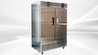 NSF Reach In Two Door Refrigerator SS interior AKR-13781