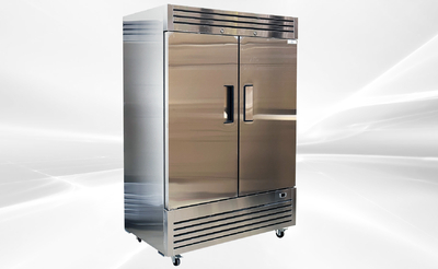 NSF Reach In Two Door Refrigerator SS interior AKR-13781