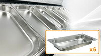 Commercial Food Warmer Case 6 pan hot food display RTR6