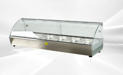 Commercial Food Warmer Case 6 pan hot food display RTR6