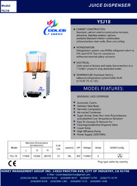 Clearance Beverage Dispenser Juices Dispenser YSJ18-1