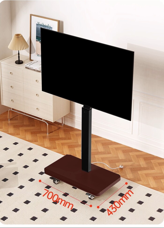 85-100 inches Mobile advertising stand Adjustable Height TV Cart