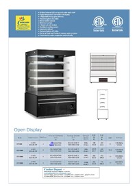 36 in Vertical Open Air Display Merchandisers NSF CF-900