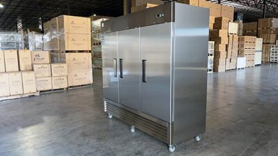 NSF  Reach-in Commercial SS Freezer 3 Door KF-82B