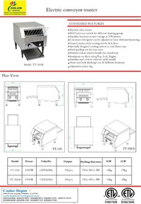 NSF Commercial Conveyor Toaster TT-300A