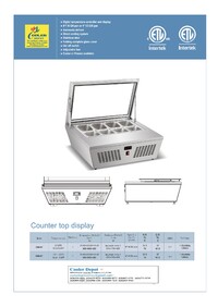 NSF 4 pan Countertop Gelato Ice Cream Display DW-67L