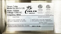 ETL 5 plate warmer steam and dry table 110v NH-5