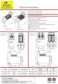 NSF Food truck propane Gas Countertop Fryer CTF-2 LP