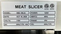 ETL 7.5 inch Commercial restaurant Meat Slicer HBS-195JS