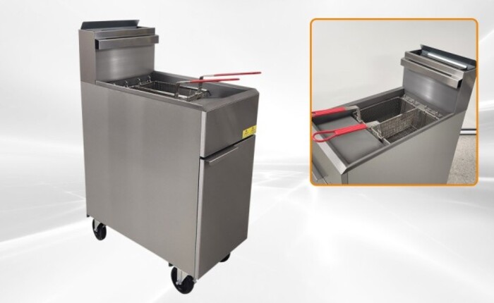 40 lbs NSF Restaurant Natural Gas Deep Fryer HFRF-90B-NG