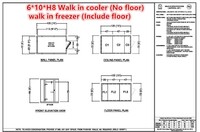 NSF 5 Days Custom made Walk-In cooler box US Made per sq ft