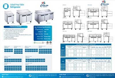 NSF Sandwich Prep Table Mega 29 inches CSP29-M