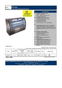 NSF 65 ins Deli refrigerator case DC163