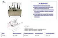 NSF 48 in Bar Bubble Tea WorkStation Hot Cold Water HT-M-1200