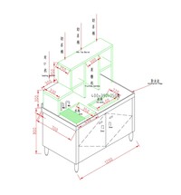 NSF 48 in Bar Bubble Tea WorkStation Hot Cold Water HT-M-1200