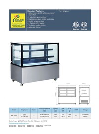 NSF 48 ins bakery refrigerator case CW-370