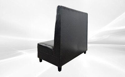 Button style Single Back Fully Upholstered Booth BO2 Black brown