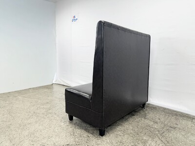 Button style Single Back Fully Upholstered Booth BO2 Black brown