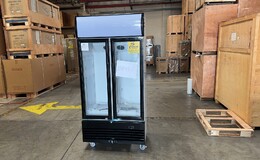 Clearance NSF 36 in two glass door upright refrigerator 04256