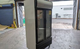 Clearance NSF 36 in two glass door upright refrigerator N04132