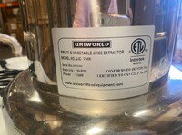NSF Commercial Juicer Extractor Machine UJC750