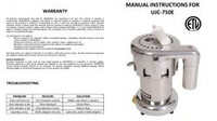 NSF Commercial Juicer Extractor Machine UJC750
