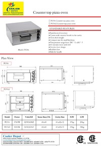 NSF 1760W Single Deck Countertop Pizza Oven PO16